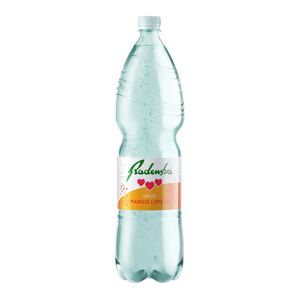 Radenska, Ujë me shije mango-lime, plastikë, 1,5 L